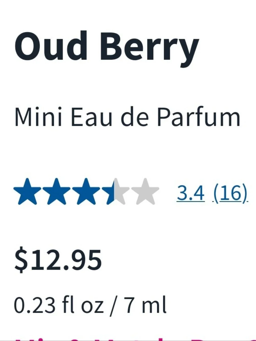 Bath & Body Works BERRY OUD Mini Travel Spray 7ml Like New Not Sealed